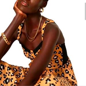 Thakoon Dress Corset Leopard Animal Print
A-Line Midi Lace Black Tan. Si…